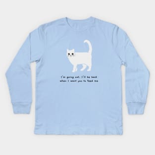 Going out (black caption) Kids Long Sleeve T-Shirt